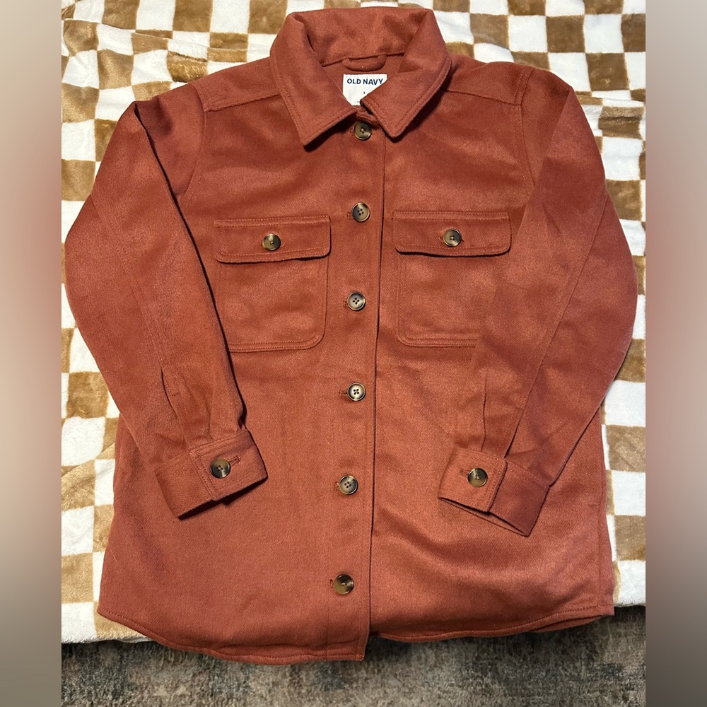 Rusty pink colored shacket size small with pockets